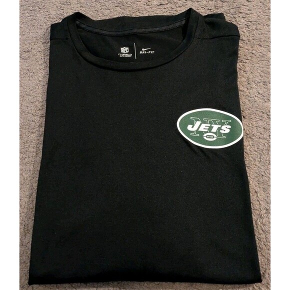 Nike NFL OnField Dri-Fit New York Jets Black Long Sleeve Shirt Men's 2XL - Picture 4 of 7